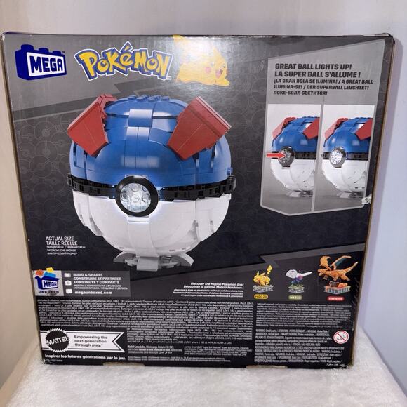Mega Pokemon Building Set HMW04 [ Jumbo Great Ball ] NEW - Picture 2 of 5